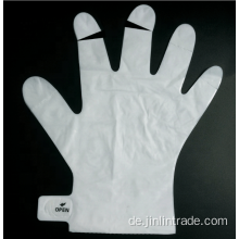 Handschalenmaske und hellerer Handhandschuh